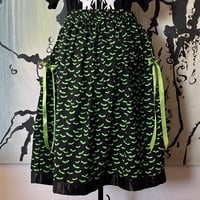 Image 1 of green/Black Bat ribbonskirt
