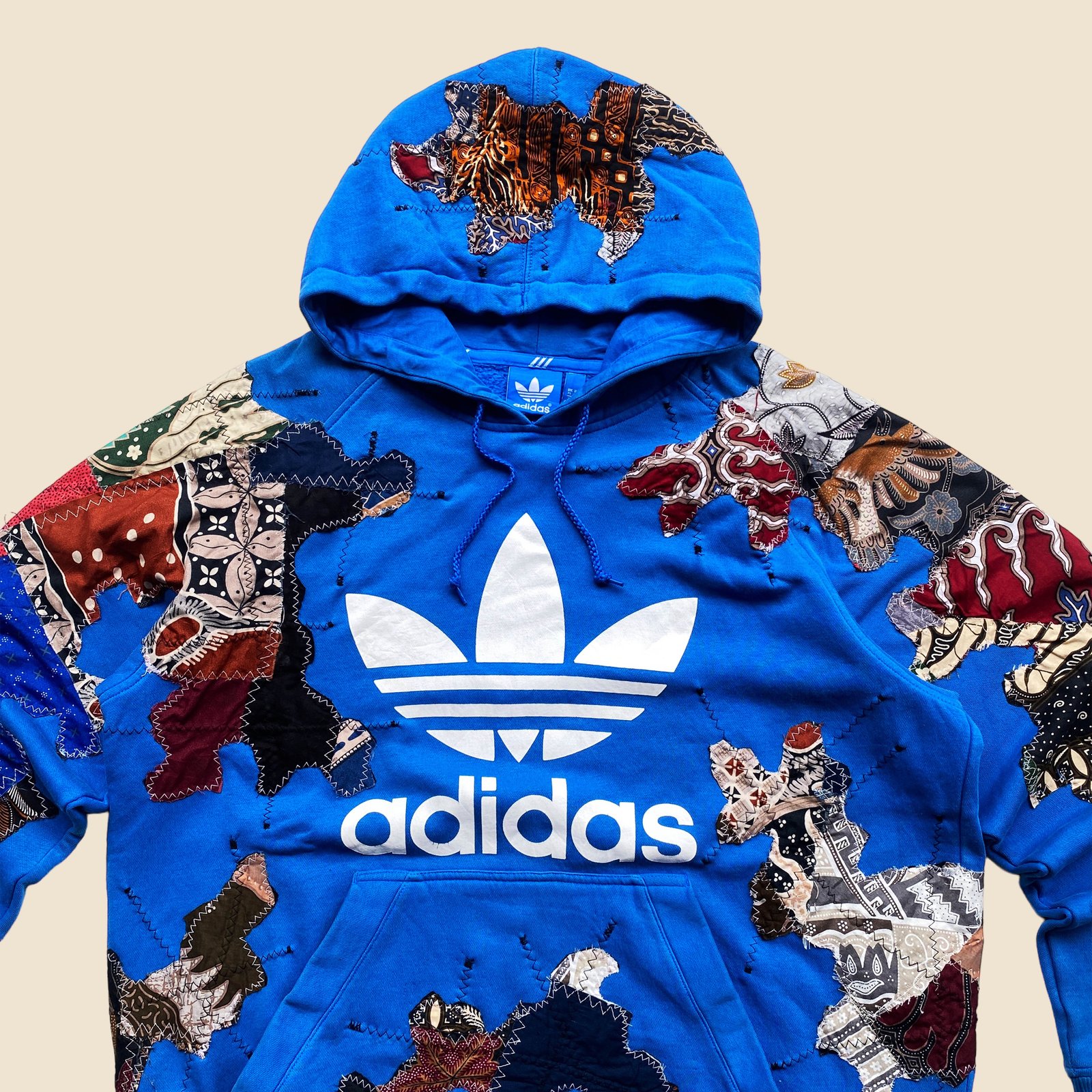 Adidas originals blue floral hoodie on sale