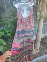 Image 8 of Pefkos maxi dress - Red green checks  Size 10-18 uk