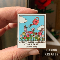Image 3 of Quran Quote 94:5 Polaroid Hard Enamel Pin