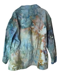 Image 8 of L 100% Cotton Twill Utility Jacket in Earthy Watercolor Ice Dye
