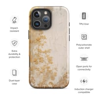 Image 1 of White and Gold Tattered Texture Goth Lolita Kawaii Baroque Tough Case for iPhone®