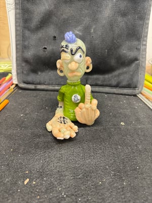 Image of ‘Fuck You,Pay Me’ Solid glass sculpture