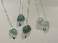 Image 3 of Pretty Blue Sea Glass Necklace 