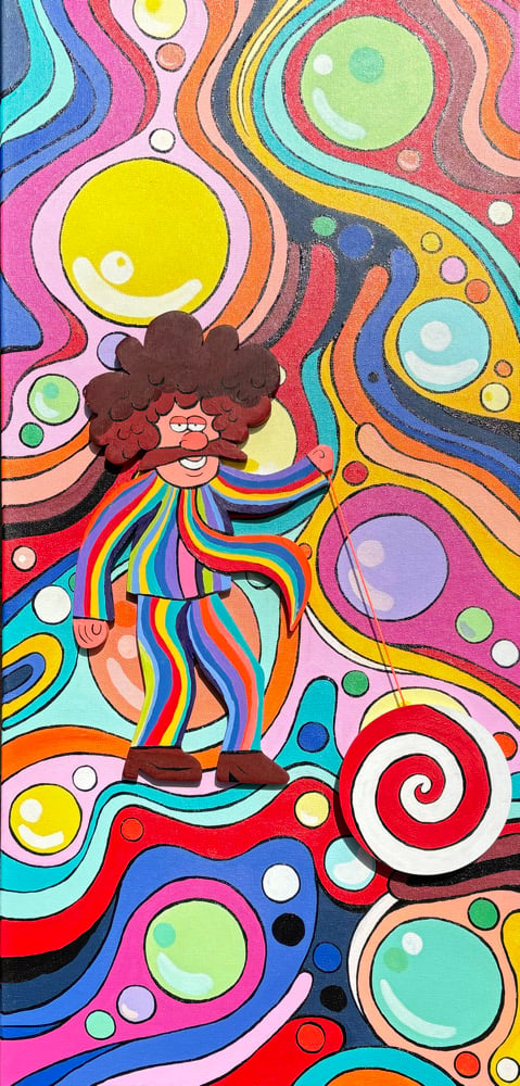 Image of Yo-Yo Hippie Canvas 16x40