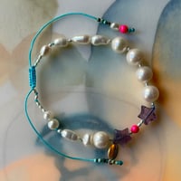 Image 1 of pearl and amethyst bracelet