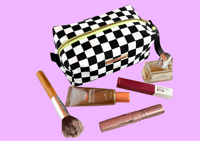 Image 5 of Checkered makeup bag
