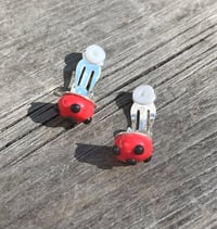 Image 2 of Ladybug clip on earrings