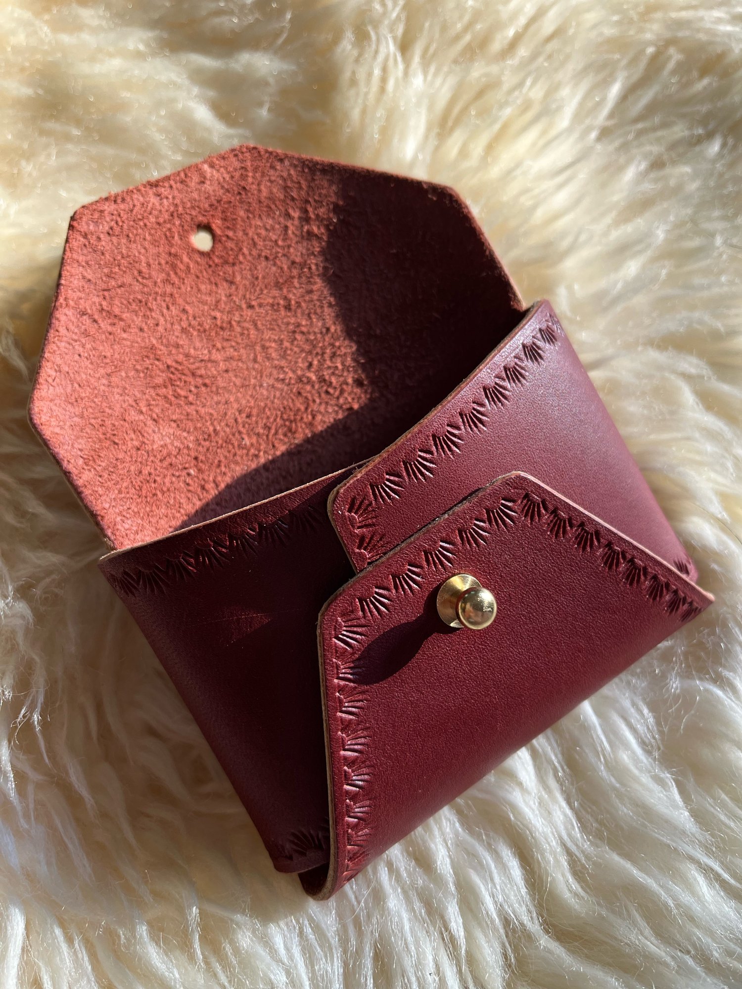 Image of Cambridge Red “No Stitch” Card Wallet