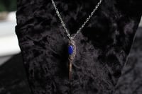 Image 12 of Dead Good Pheasant toe necklace with lapis lazuli stone