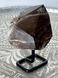 Image 17 of Smoky Quartz Natural Point With Rainbows On Stand #2650