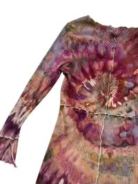 Image 11 of XL Rib Knit Long-Sleeve Dress in Autumn Spiral Ice Dye