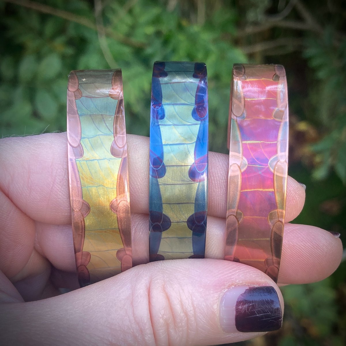 Flame Painted Copper Cuff Bracelet