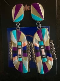 Image 2 of Groovy 70s vibe amazing earrings 