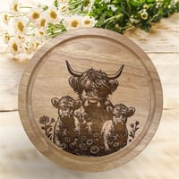 Image 2 of Round Wooden Cheese/Graze/Chopping Board 