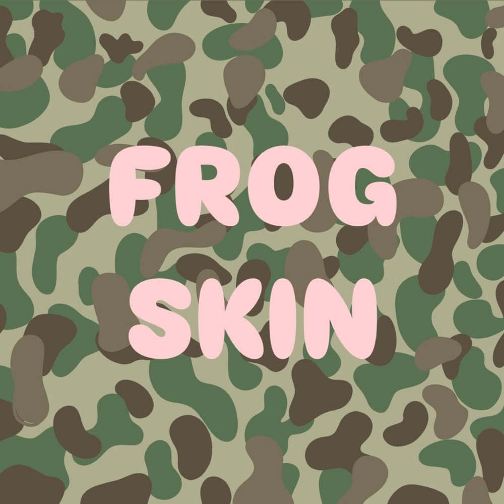 Image of frog skin adhesive stencil