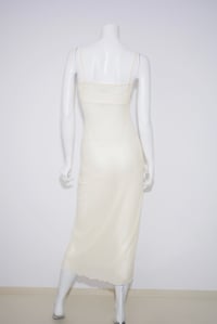 Image 2 of Long Mesh Dress - Ivory 