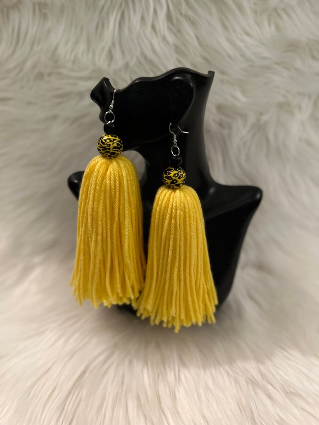 Beaded Tassel Earrings 