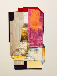 Image of No 9 - Small Collage - Pink And Orange Block 