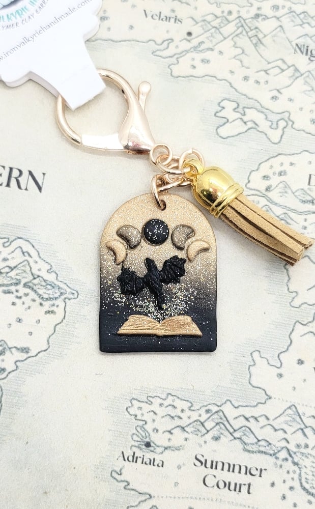 Image of Moon Phase Dragon Keychaim