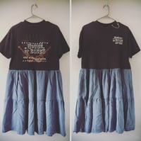 Image 1 of Upcycled “House of Blues” t-shirt babydoll dress
