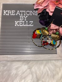 Image 2 of Cheetah Love Medium Hoops