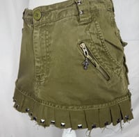 Image 2 of Pleated green cargo mini skirt ⋆｡°✩ (M)