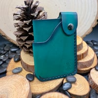 Rider snap wallet - green with black edges 