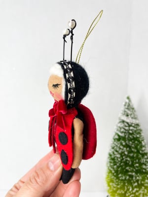 Image of Ladybug Christmas Doll Ornament