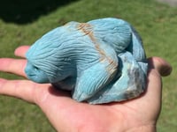 Image 5 of Sloth Carving - Blue Aragonite #2917