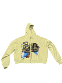 Image 1 of Baby Sage Crop Zip Up   