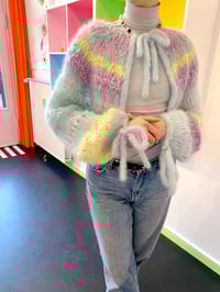 Image 3 of Sofie and Iris Dreamy Textured Cropped Mohair Cardigan