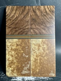 Image 2 of Figured Walnut & Layered Micarta Segmented Knife Scales