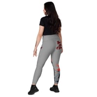 Image 7 of Gray Beauty and A Beast Leggings with pockets