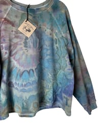 Image 6 of L 100% Cotton French Terry Sweatsuit Set in Earthy Spiral Ice Dye