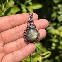 Image 2 of Round Gold Sheen Obsidian 🖤✨