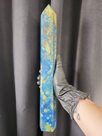 Image 4 of 4lb XL Azurite with Malachite & Chrysocolla Crystal Towers - 3 Styles