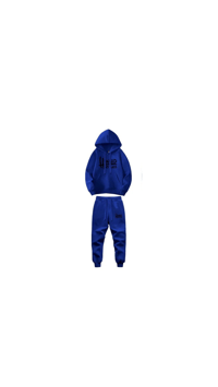 A Hunnid Hustles Sweatsuit (Royal and Black)