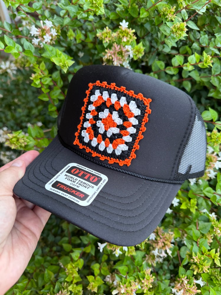 Image of Custom Granny Square Trucker Hat
