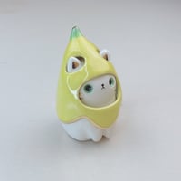 Image 2 of Banana Kitten Ceramic Figurine 