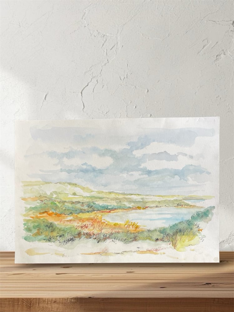 Image of VINTAGE DUTCH WATERCOLOR: COASTS & SHORELINES #1