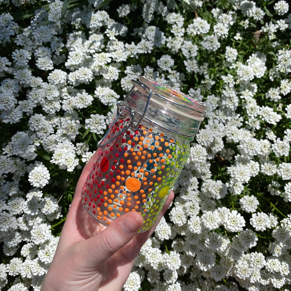 Image of happy circles stash jar