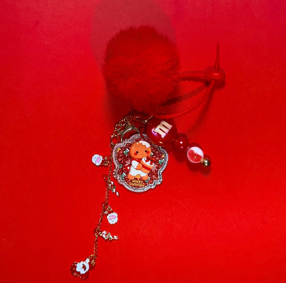 Image of Holiday Beaded Junk Keychains 