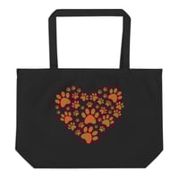 Image 1 of Doggy Love Large Organic Tote Bag
