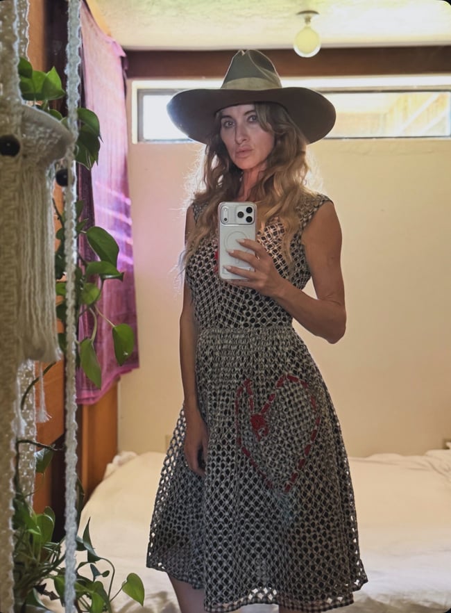 1960s gingham valentine dress heart embroidery 50s for flare circle skirt