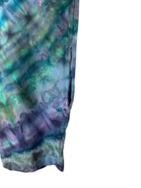 Image 4 of M 100% Cotton Short T-Shirt Dress with Pockets in Mermaid Spiral Ice Dye
