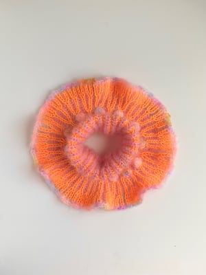 Image of Sofie and Iris Pink, Strong Orange and Pastel multi-coloured Mohair and Merino Collar 