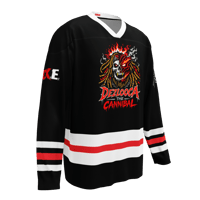 Image 1 of Dezlooca Fire Face hockey jersey