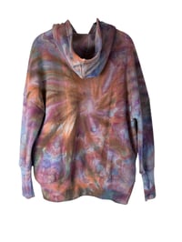 Image 8 of S/M Pocket Hoodie Pullover in Muted Spiral Ice Dye