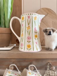 Image 1 of SALE!Spring Flowers Ceramic Jug